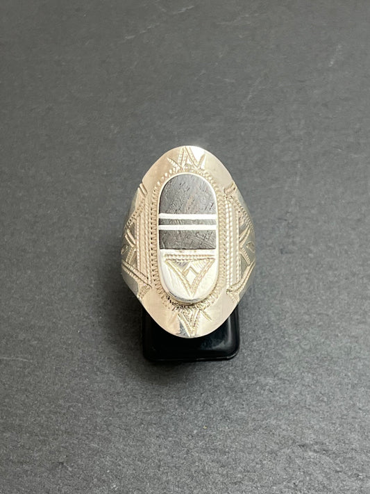 BAGUE ARGENT TOUAREG ÉBÈNE