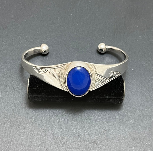 BRACELET ARGENT TOUAREG LAPIS-LAZULI