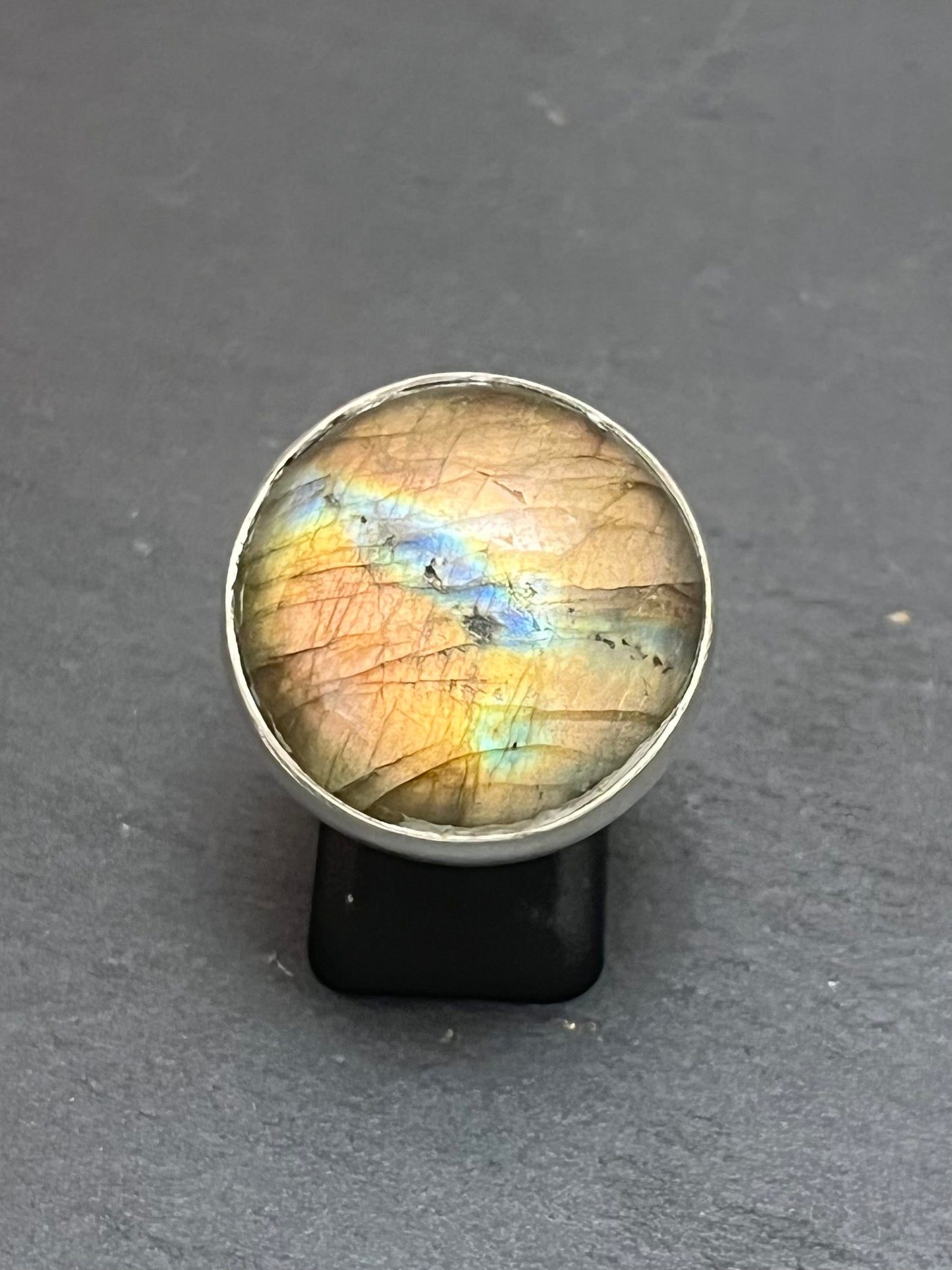 BAGUE ARGENT LABRADORITE